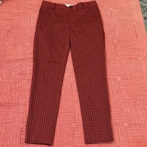 Banana Republic size 0 burgundy Patterned Women's dress Pants